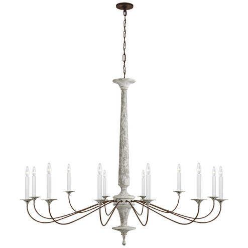 Bordeaux 12 Light Chandelier in Swedish White and Natural Rust (268|SK 5350SWH/NR) Bordeaux 12 Light Chandelier in Swedish White and Natural Rust (268|SK 5350SWH/NR)