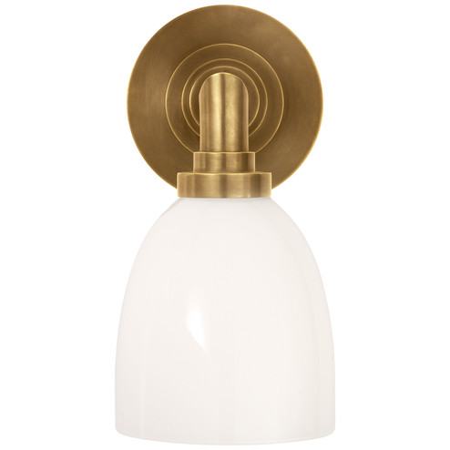 Wilton One Light Bath Sconce in Hand-Rubbed Antique Brass (268|SL 2841HAB-WG)