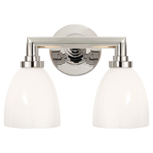 Wilton Two Light Bath Sconce in Polished Nickel (268|SL 2842PN-WG)