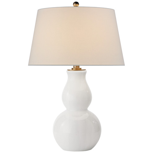 Gourd One Light Table Lamp in White Glass (268|SL 3811WG-L)