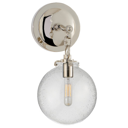 Katie Globe One Light Wall Sconce in Polished Nickel (268|TOB 2225PN/G4-SG)