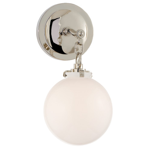 Katie Globe One Light Wall Sconce in Polished Nickel (268|TOB 2225PN/G4-WG)