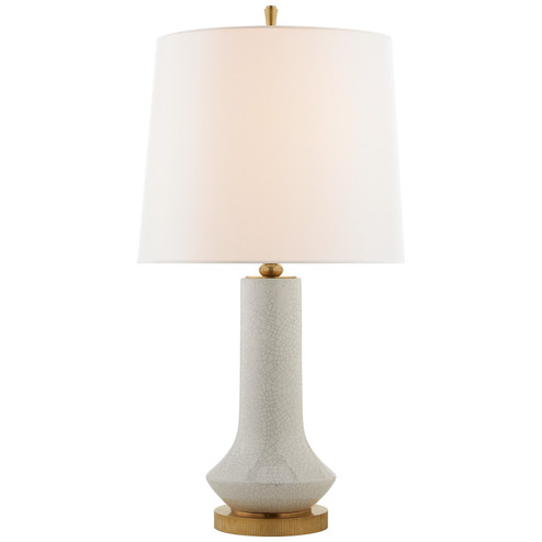 Luisa Two Light Table Lamp in White Crackle (268|TOB 3657WTC-L)