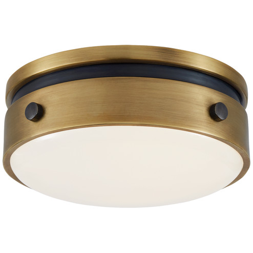 Hicks LED Flush Mount in Bronze with Antique Brass (268|TOB 4062BZ/HAB-WG)