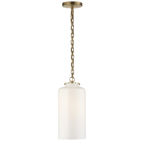 Katie Cylider One Light Pendant in Hand-Rubbed Antique Brass (268|TOB 5226HAB/G3-WG)