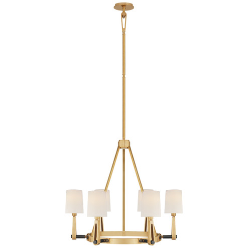 Alpha Six Light Chandelier in Hand-Rubbed Antique Brass and Bronze (268|TOB 5510HAB/BZ-L)