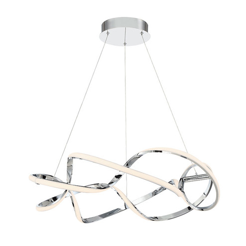 Interlace LED Pendant in Chrome (34|PD-47828-CH)