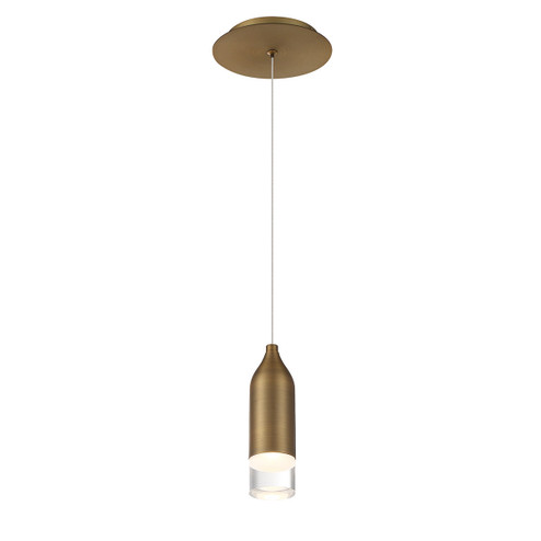 Action LED Pendant in Aged Brass (34|PD-76908-AB)