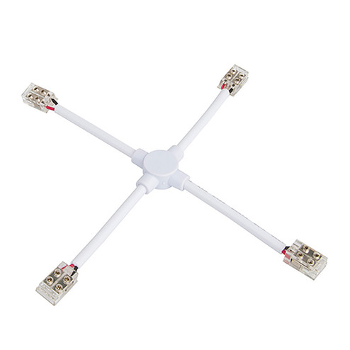 Gemini X Connector in White (34|T24-BS-X-WT)