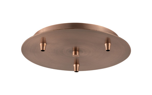 Custom Cord Three Light Multi Port Canopy in Antique Copper (405|113-AC)