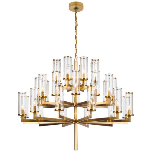 Liaison 32 Light Chandelier in Antique-Burnished Brass (268|KW 5202AB-CG) Liaison 32 Light Chandelier in Antique-Burnished Brass (268|KW 5202AB-CG)
