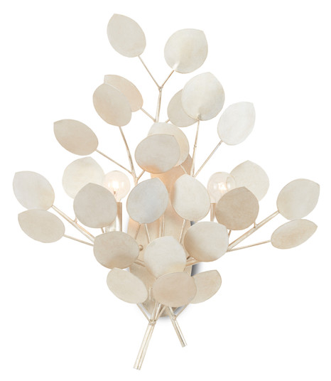 Lunaria Collection Two Light Wall Sconce in Contemporary Silver Leaf (142|5000-0198)