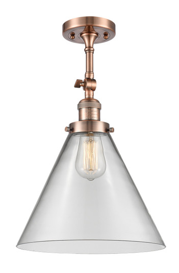 Franklin Restoration LED Semi-Flush Mount in Antique Copper (405|201F-AC-G42-L)