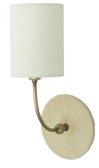 Scatchard One Light Wall Sconce in Oatmeal and Antique Brass (30|GS775-ABOT)