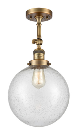 Franklin Restoration One Light Semi-Flush Mount in Brushed Brass (405|201F-BB-G204-10)