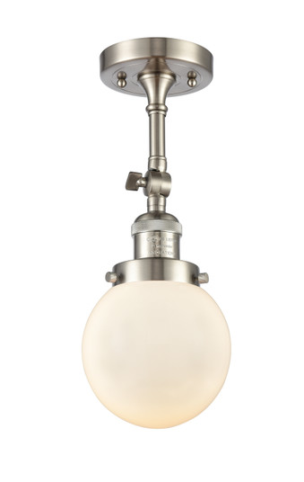 Franklin Restoration One Light Semi-Flush Mount in Brushed Satin Nickel (405|201F-SN-G201-6)