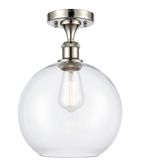 Ballston One Light Semi-Flush Mount in Polished Nickel (405|516-1C-PN-G122-10)