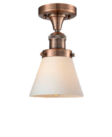 Franklin Restoration One Light Semi-Flush Mount in Antique Copper (405|517-1CH-AC-G61)