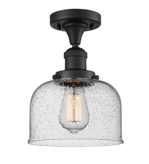 Franklin Restoration One Light Semi-Flush Mount in Matte Black (405|517-1CH-BK-G74)