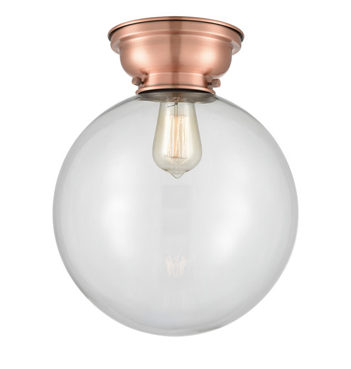 Franklin Restoration One Light Flush Mount in Antique Copper (405|623-1F-AC-G202-12)