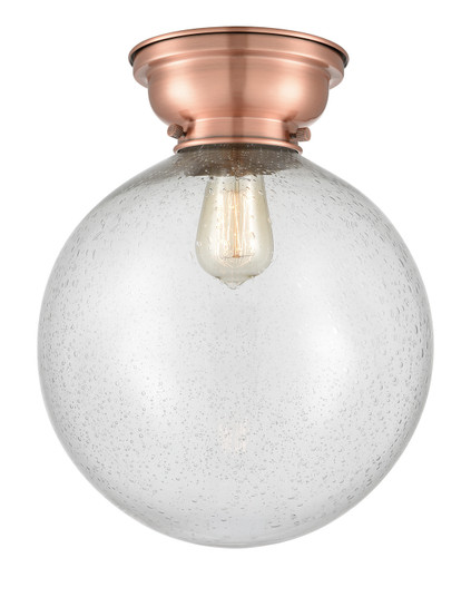 Franklin Restoration One Light Flush Mount in Antique Copper (405|623-1F-AC-G204-12)