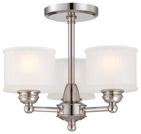 1730 Series Three Light Semi Flush Mount in Polished Nickel (7|1738-613)