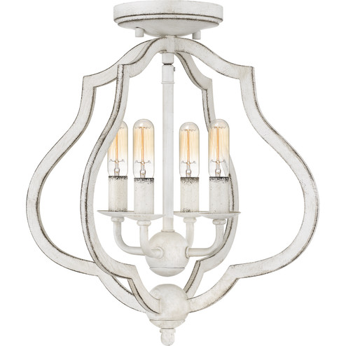 O'Keefe Four Light Semi-Flush Mount in Antique White (10|OKF1715AWH)