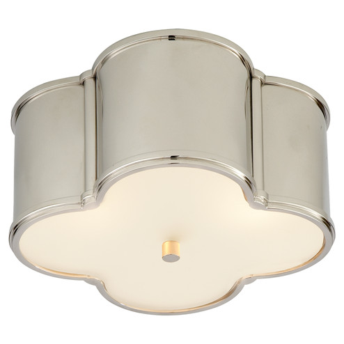 Basil Two Light Flush Mount in Polished Nickel (268|AH 4014PN-FG)