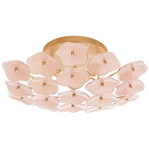 Leighton Three Light Flush Mount in Soft Brass (268|KS 4065SB-BLS)