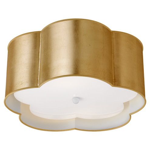 Bryce Two Light Flush Mount in Gild (268|KS 4117G/WHT-FA) Bryce Two Light Flush Mount in Gild (268|KS 4117G/WHT-FA)