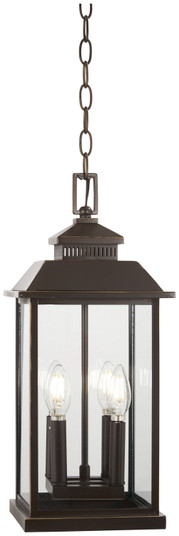 Miner's Loft Four Light Chain Hung Lantern in Oil Rubbed Bronze w/Gold Highlights (7|72594-143C)