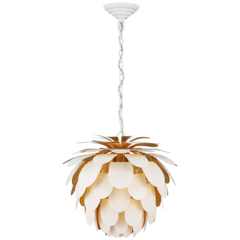 Cynara One Light Chandelier in White and Gild (268|CHC 5163WHT/G)
