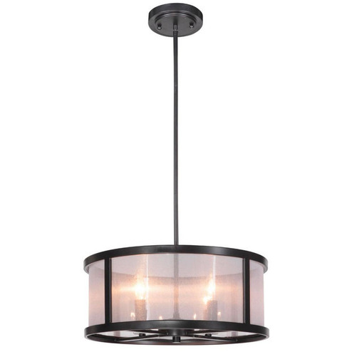 Danbury Four Light Pendant in Matte Black (46|36794-MBK)