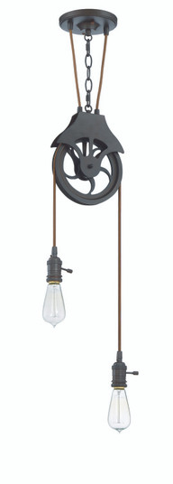 Design & Combine Two Light Pendant in Aged Bronze Brushed (46|CPMKP-2ABZ)