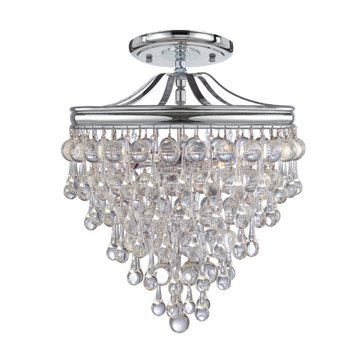 Calypso Three Light Semi Flush Mount in Polished Chrome (60|130-CH_CEILING)