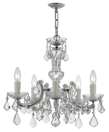 Maria Theresa Five Light Mini Chandelier in Polished Chrome (60|4376-CH-CL-S)