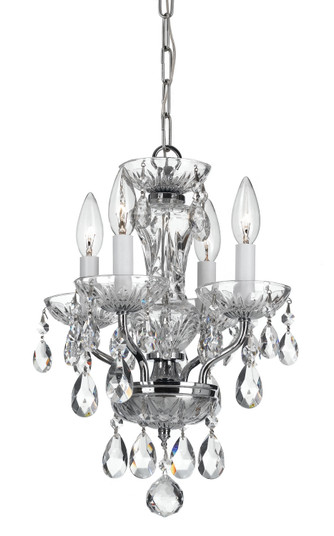 Traditional Crystal Four Light Chandelier in Polished Chrome (60|5534-CH-CL-SAQ)