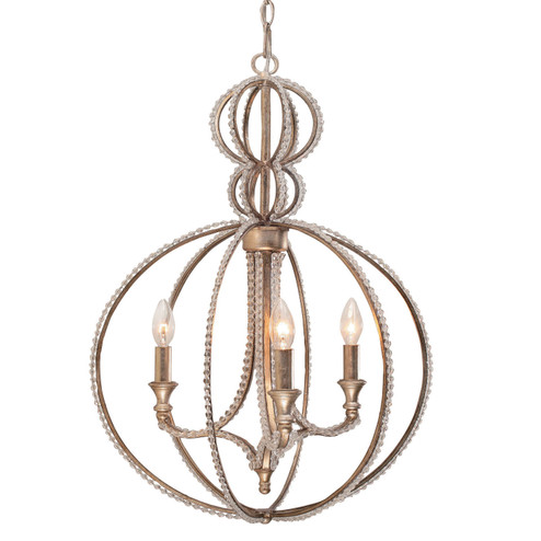 Garland Three Light Mini Chandelier in Distressed Twilight (60|6765-DT)