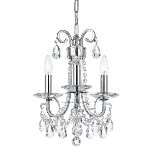 Othello Three Light Mini Chandelier in Polished Chrome (60|6823-CH-CL-MWP)