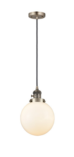 Franklin Restoration One Light Mini Pendant in Antique Brass (405|201CSW-AB-G201-8)