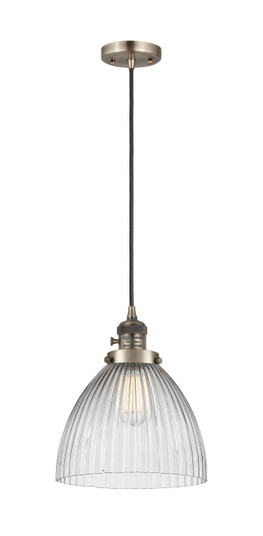 Franklin Restoration One Light Mini Pendant in Antique Brass (405|201CSW-AB-G222)