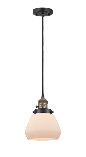 Franklin Restoration One Light Mini Pendant in Black Antique Brass (405|201CSW-BAB-G171)