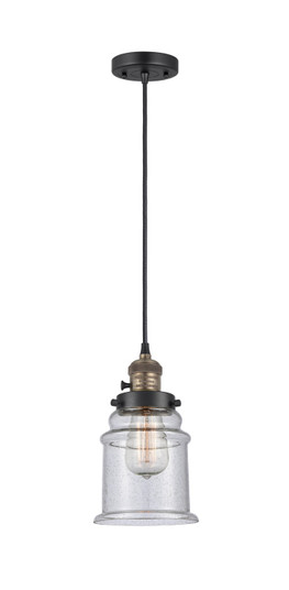 Franklin Restoration One Light Mini Pendant in Black Antique Brass (405|201CSW-BAB-G184)