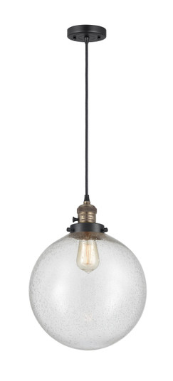 Franklin Restoration One Light Mini Pendant in Black Antique Brass (405|201CSW-BAB-G204-12)