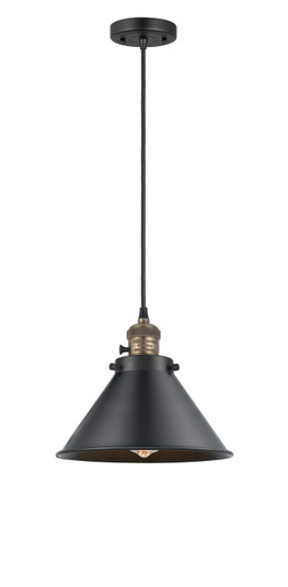 Franklin Restoration One Light Mini Pendant in Black Antique Brass (405|201CSW-BAB-M10-BK)