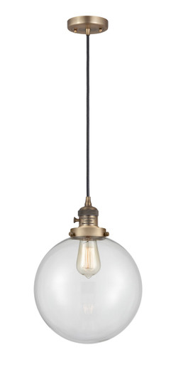 Franklin Restoration One Light Mini Pendant in Brushed Brass (405|201CSW-BB-G202-10)