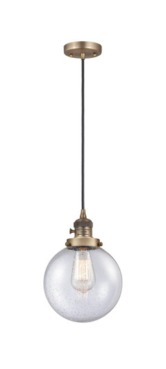 Franklin Restoration One Light Mini Pendant in Brushed Brass (405|201CSW-BB-G204-8)