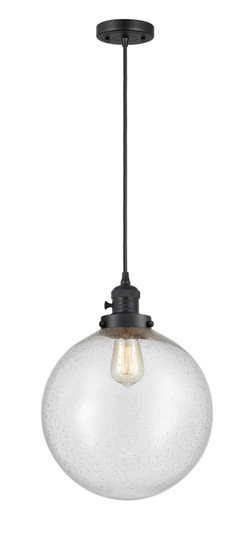 Franklin Restoration One Light Mini Pendant in Matte Black (405|201CSW-BK-G204-12)
