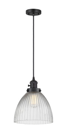 Franklin Restoration One Light Mini Pendant in Matte Black (405|201CSW-BK-G222)