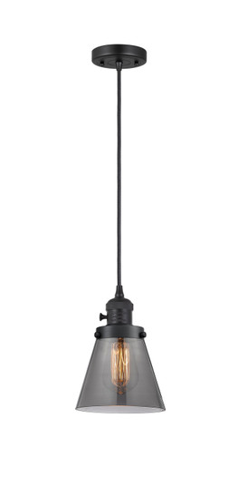 Franklin Restoration One Light Mini Pendant in Matte Black (405|201CSW-BK-G63)